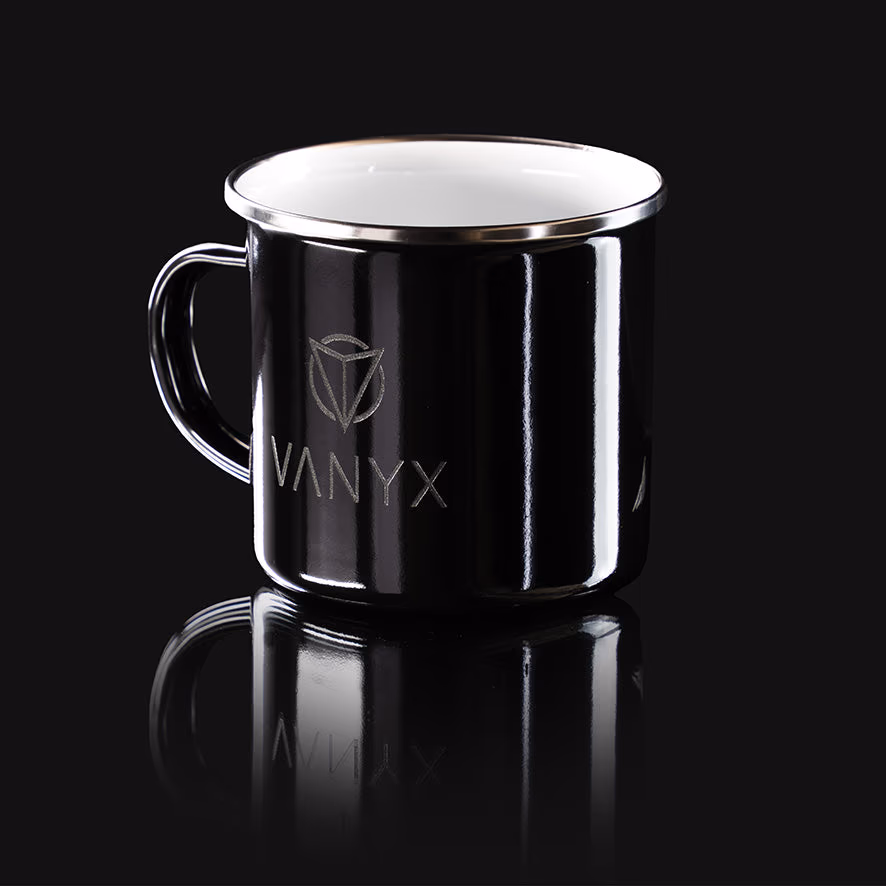 VANYX Emaille Tasse, 300ml
