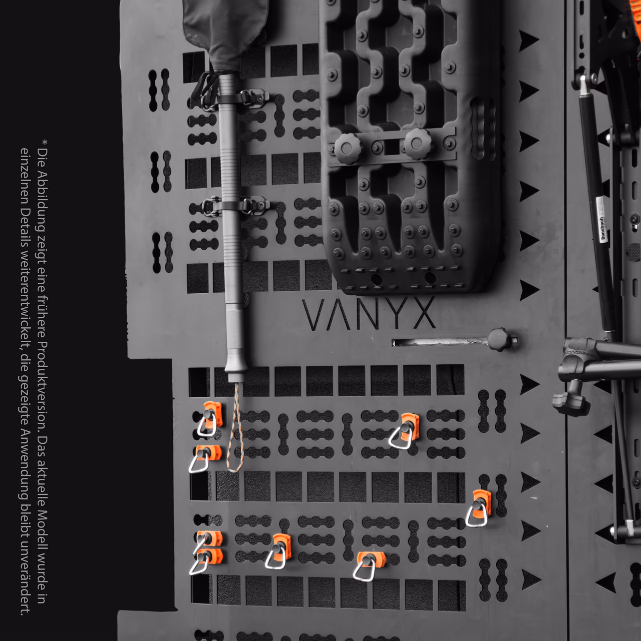 VANYX rear carrier, powder-coated aluminum